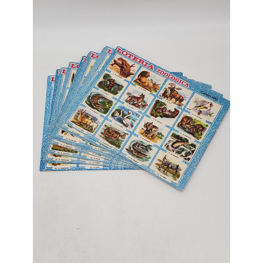 Loteria Zoologica Animal Cards  Lot of 11